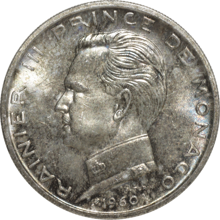 Monaco - Rainier III, 5 Francs 1960