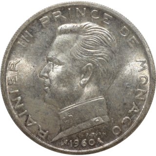 Monaco - Rainier III, 5 Francs 1960