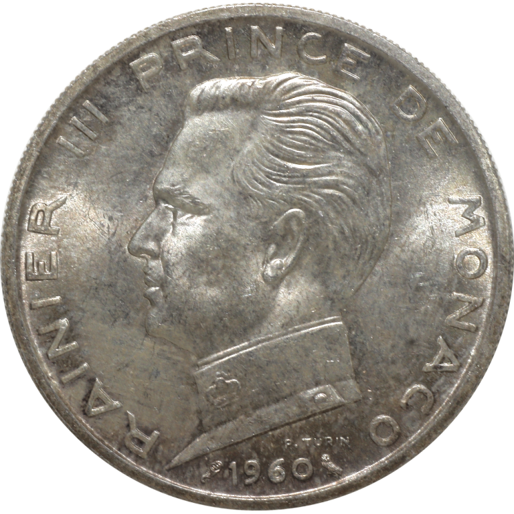 Monaco - Rainier III, 5 Francs 1960
