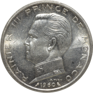 Monaco - Rainier III, 5 Francs 1960