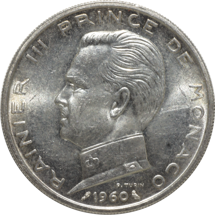 Monaco - Rainier III, 5 Francs 1960