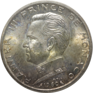 Monaco - Rainier III, 5 Francs 1960