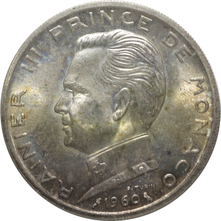 Monaco - Rainier III, 5 Francs 1960