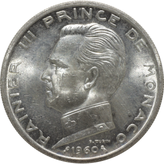 Monaco - Rainier III, 5 Francs 1960