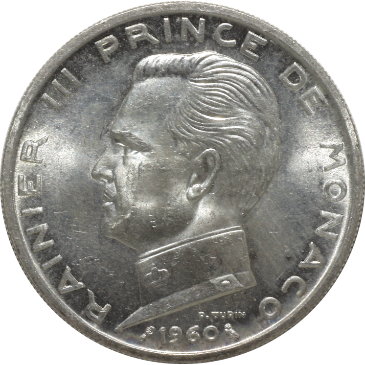 Monaco - Rainier III, 5 Francs 1960