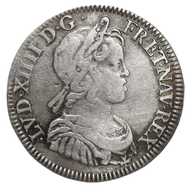 France - Louis XIV, 1/4 d'Ecu 1644 A (Paris)