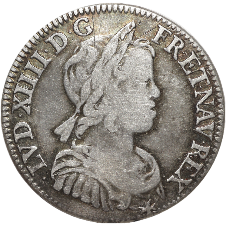 France - Louis XIV, 1/4 d'Ecu, 1644 A (Paris)