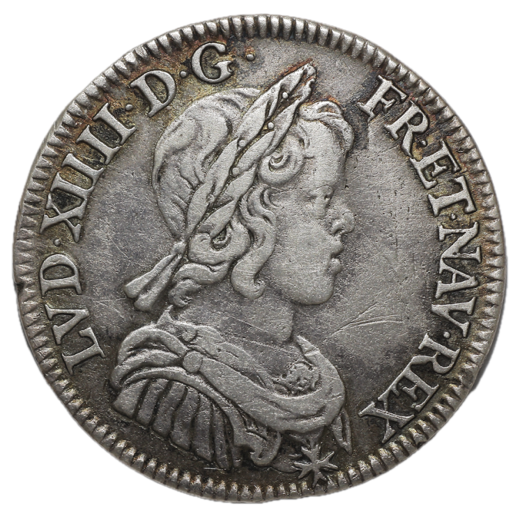 France - Louis XIV, 1/4 d'Ecu, 1643 A