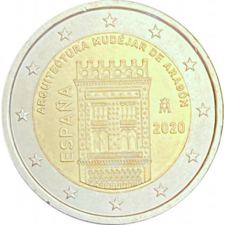 2020 - Espagne, 2 euros Architecture Mudéjare d'Aragon