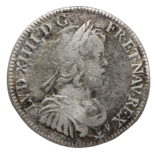 France - Louis XIV, 1/4 d'Ecu, 1644 A (Paris)