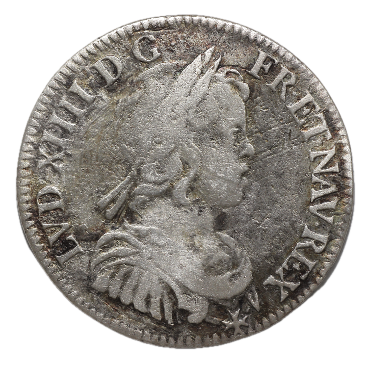 France - Louis XIV, 1/4 d'Ecu, 1644 A (Paris)
