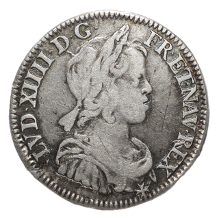 France - Louis XIV, 1/4 d'Ecu, 1644 A (Paris)