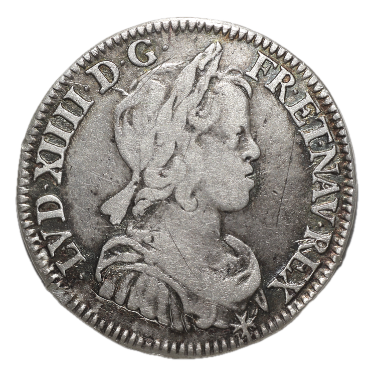 France - Louis XIV, 1/4 d'Ecu, 1644 A (Paris)