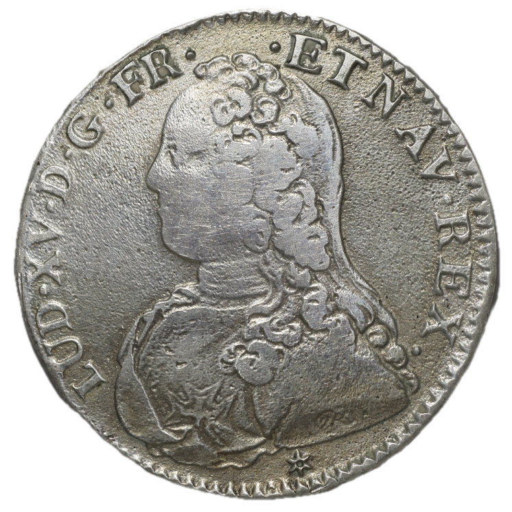 France - Louis XV, 1/2 Ecu, 1629 C (Caen)