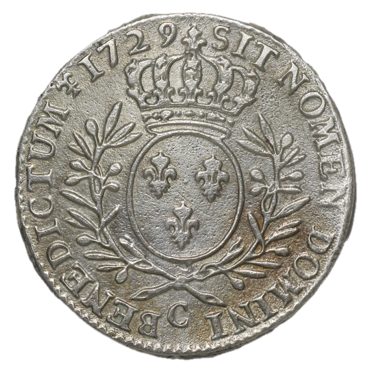 France - Louis XV, 1/2 Ecu, 1629 C (Caen)