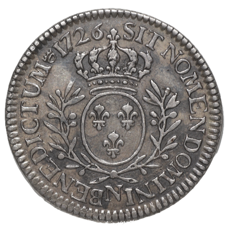 France - Louis XV, 1/5 d'Ecu, 1726 N (Montpellier)