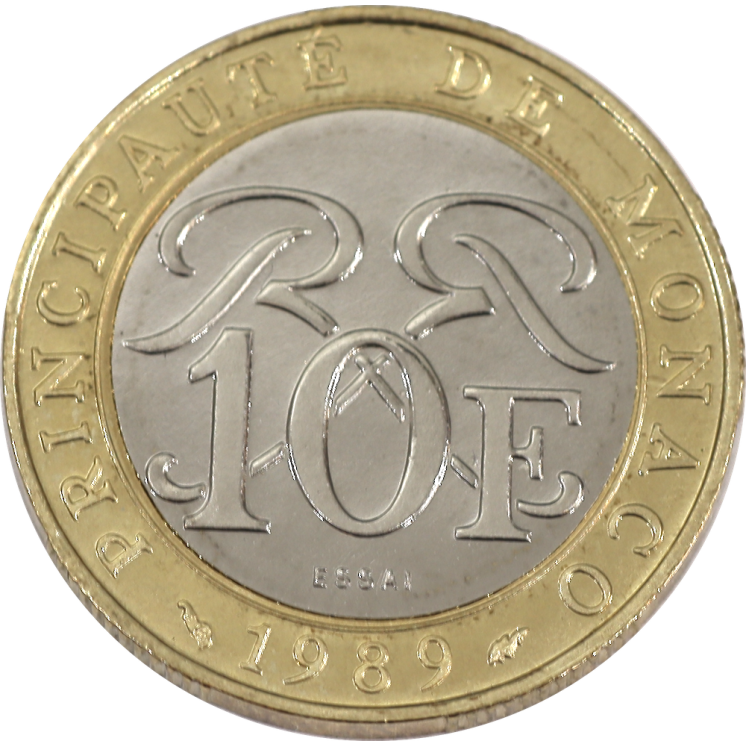 Monaco - Essai, 10 Francs 1989