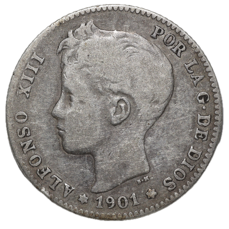 Espagne - Alfonso XIII, 1 Peseta 1901