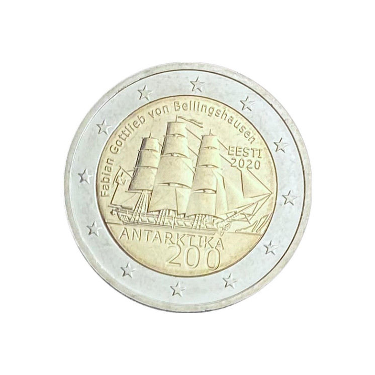 2020 - Estonie, 2 euros 200 ans de la découverte de l'Antarctique