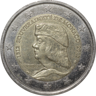 Monaco - 2 Euros, Lucien Ier, 2012