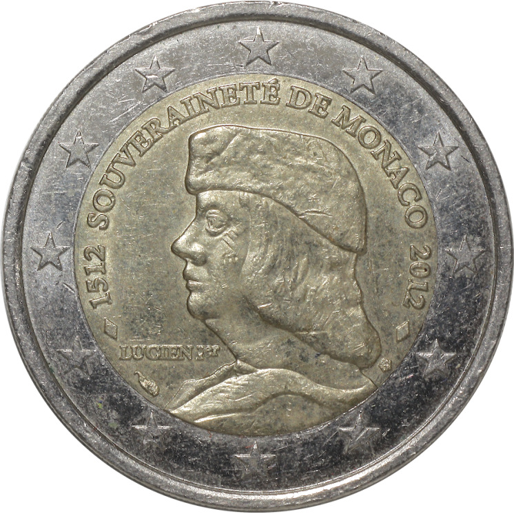 Monaco - 2 Euros, Lucien Ier, 2012