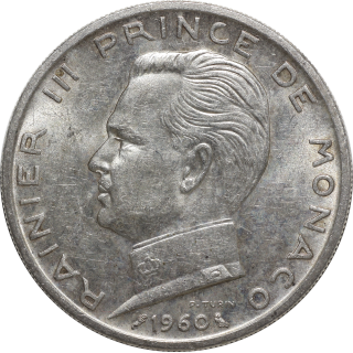 Monaco - Rainier III, 5 Francs 1960