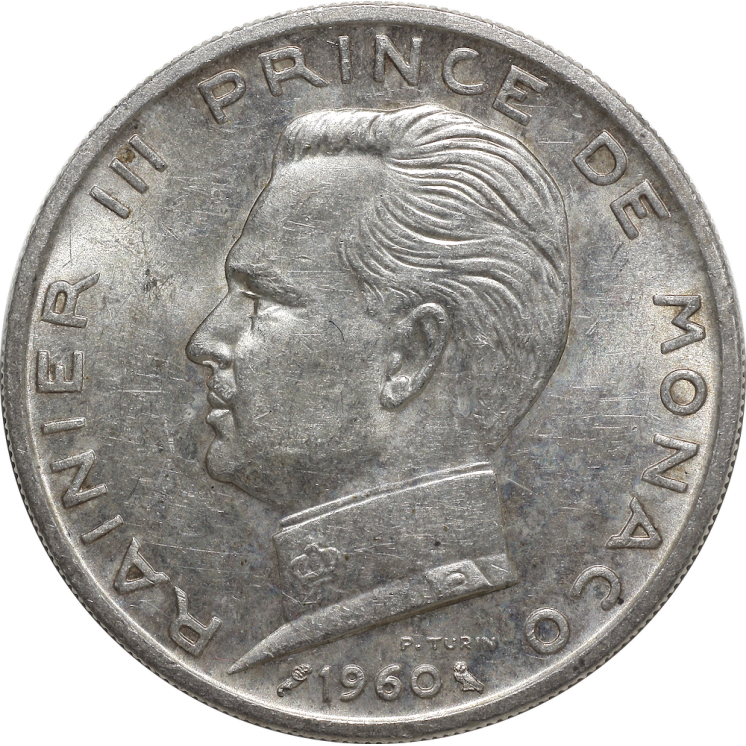 Monaco - Rainier III, 5 Francs 1960