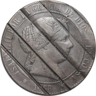 Espagne - Isabel II (1833-1868), Centimos de Escudo 1868