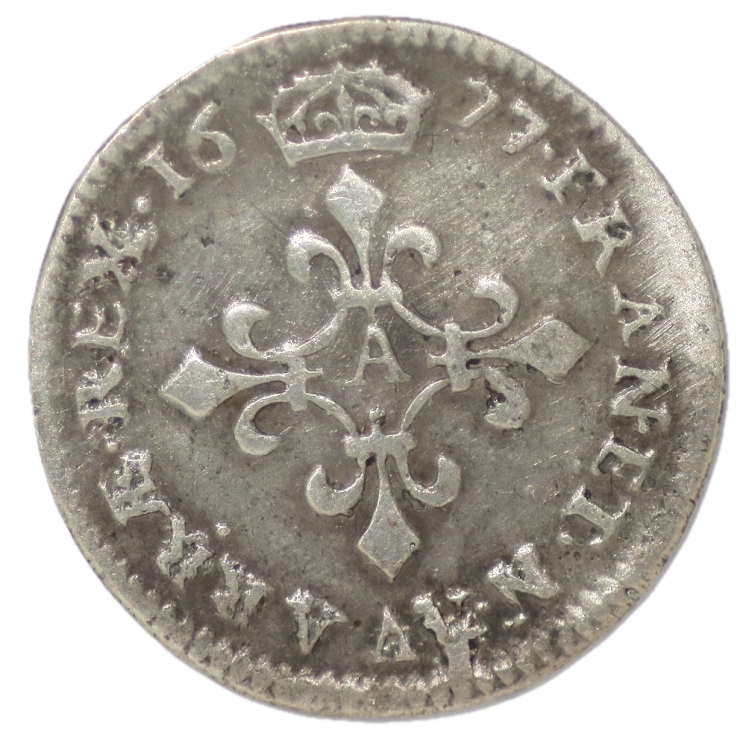 France - Louis XIV, 4 Sols des Traitants 1677 A (Paris)