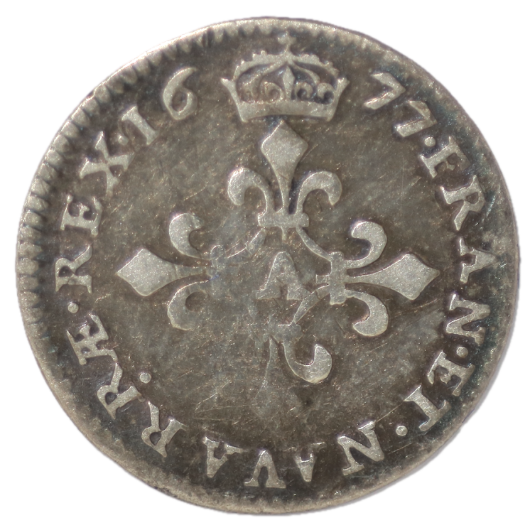 France - Louis XIV, 4 Sols des Traitants 1677 A (Paris)