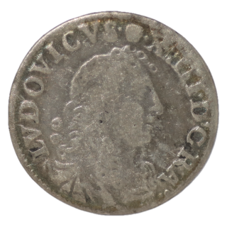 France - Louis XIV, 4 Sols des Traitants 1677 D (Lyon)