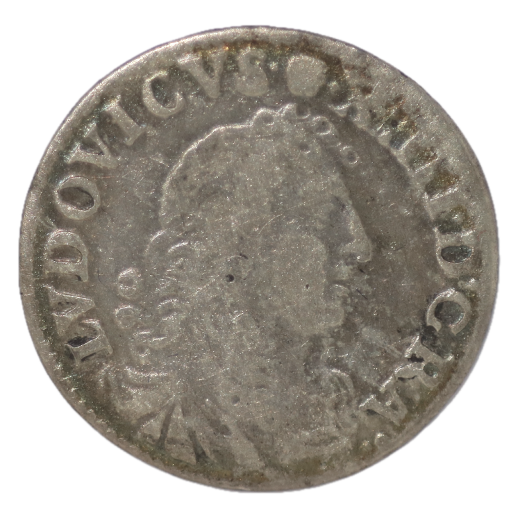France - Louis XIV, 4 Sols des Traitants 1677 D (Lyon)