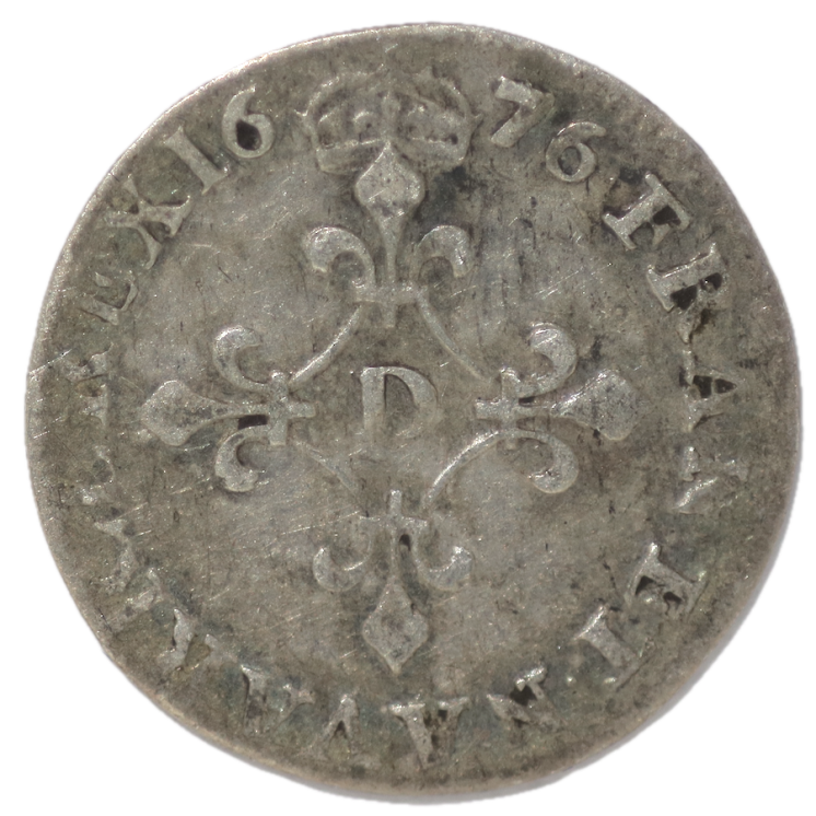 France - Louis XIV, 4 Sols des Traitants 1676 D (Lyon)