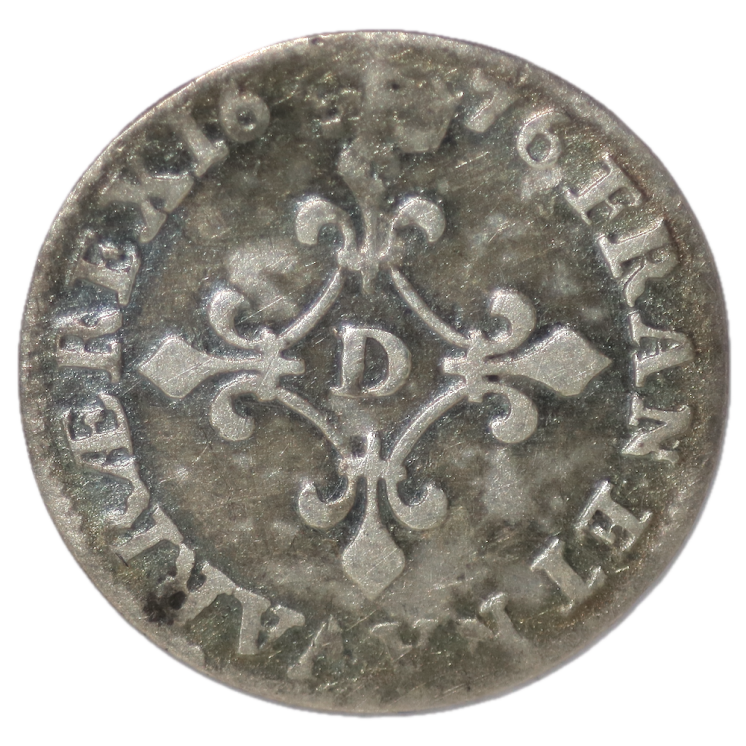 France - Louis XIV, 4 Sols des Traitants 1676 D (Lyon)