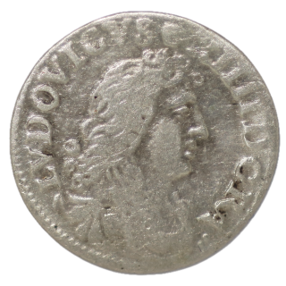 France - Louis XIV, 4 Sols des Traitants 1677 D (Lyon)