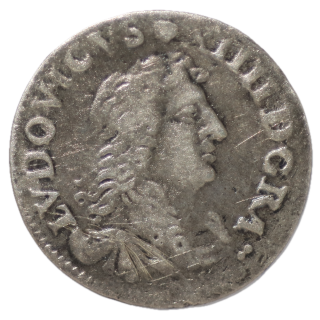 France - Louis XIV, 4 Sols des Traitants 1677 D (Lyon)