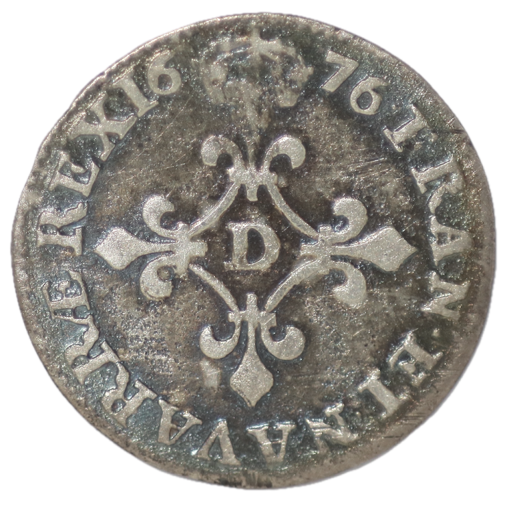 France - Louis XIV,  4 Sols des Traitants 1676 D (Lyon)