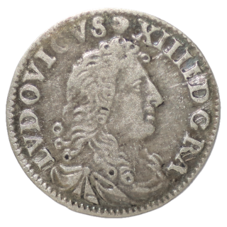 France - Louis XIV, 4 Sols des Traitants 1676 D (Lyon)