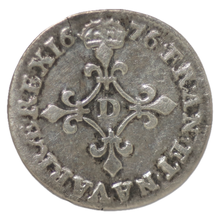 France - Louis XIV, 4 Sols des Traitants 1676 D (Lyon)