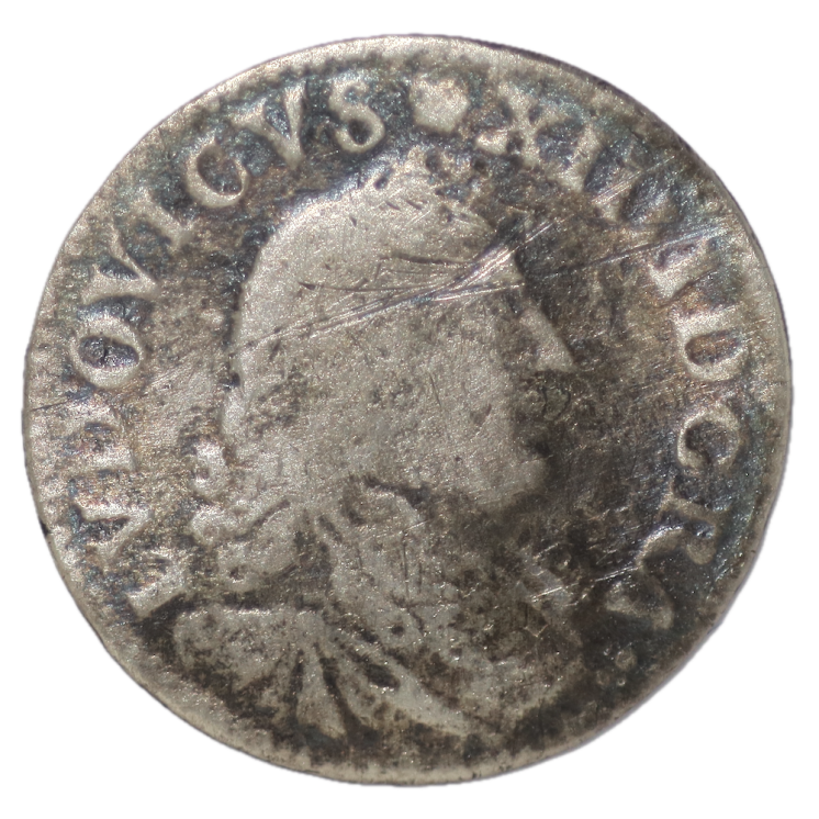 France - Louis XIV, 4 Sols des Traitants 1677 D (Lyon)