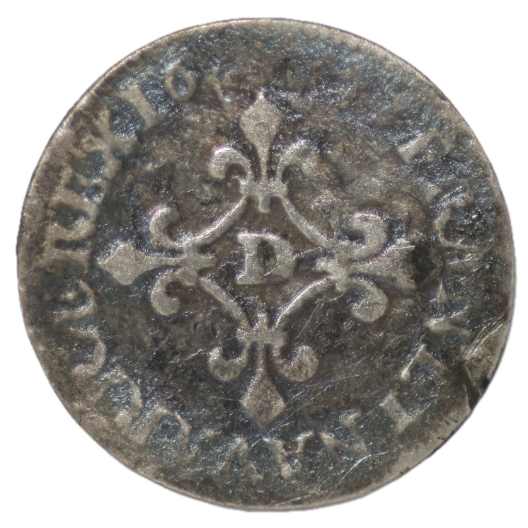 France - Louis XIV, 4 Sols des Traitants 1677 D (Lyon)