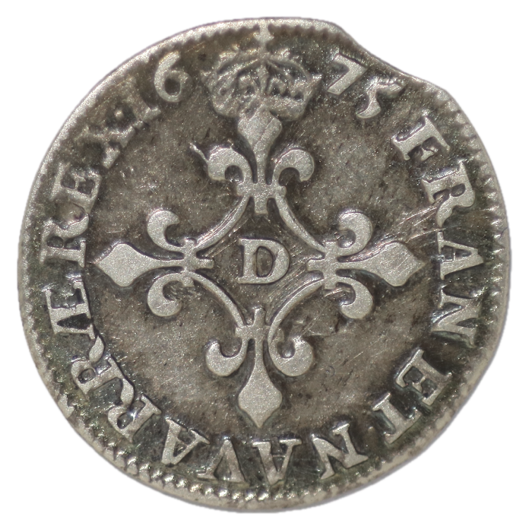 France - Louis XIV, 4 Sols des Traitants 1675 D (Lyon)