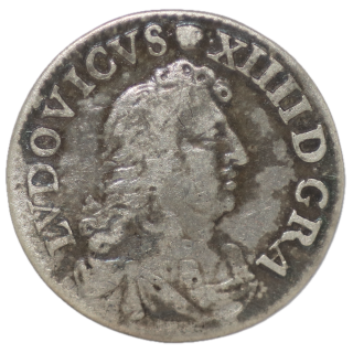 France - Louis XIV, 4 Sols des Traitants 1675 D (Lyon)