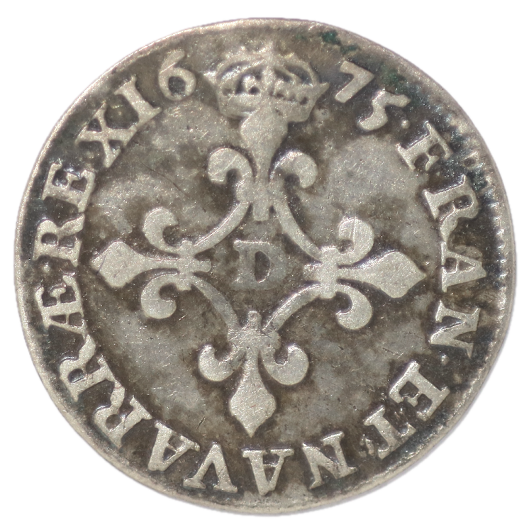 France - Louis XIV, 4 Sols des Traitants 1675 D (Lyon)