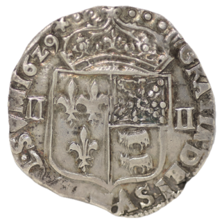 France - Louis XIII, 1/4 d'Ecu de Bearn 1629 Morlaas