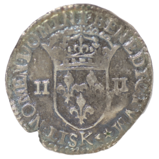 France - Louis XIII, 1/4 d'Ecu de Bearn 1640 K (Bordeaux)