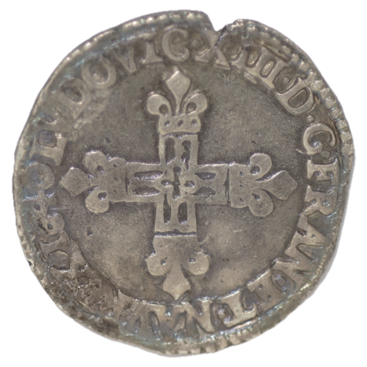 France - Louis XIII, 1/4 d'Ecu de Bearn 1640 K (Bordeaux)
