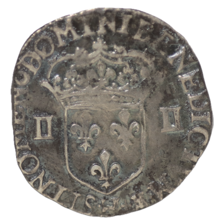 France - Louis XIII, 1/4 d'Ecu de Bearn 1617 H (La Rochelle)
