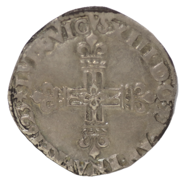 France - Louis XIII, 1/4 d'Ecu de Bearn 1623 L (Bayonne)