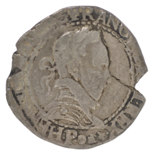 France - Henri III, Franc au col plat 1578 P (Dijon)